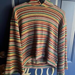 Earthbound Traders lightweight, multi color sweater